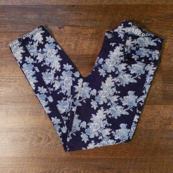 GAP Denim - Gap 1969 Always Skinny Rose Floral Jeans Sz 27/4R